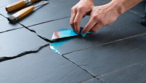 fixing slate floor cracks