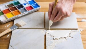 repairing chipped stone tiles