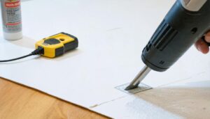 repairing curled vinyl edges