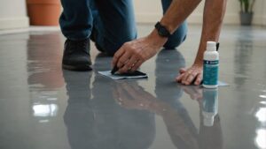 fixing high gloss floor scratches
