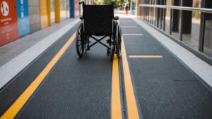 prevent slipping in wheelchairs
