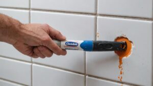 replace old tile caulking