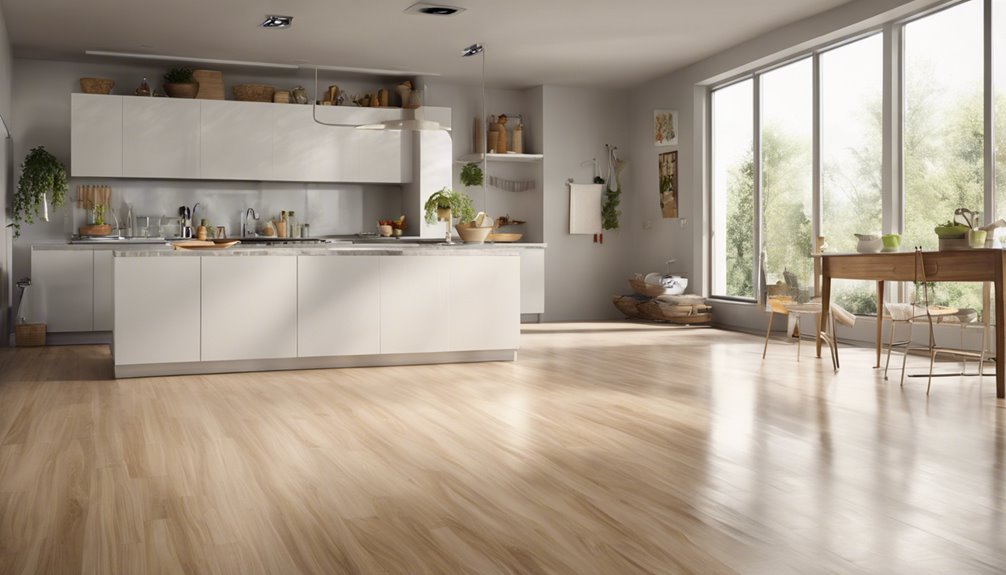 mop laminate floor carefully