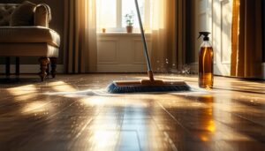 polishing wood floor technique