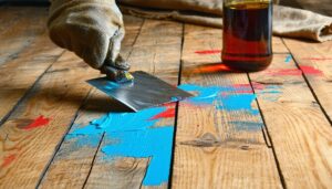 removing paint from hardwood