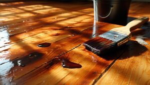 staining hardwood floor process