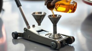 fill hydraulic jack oil