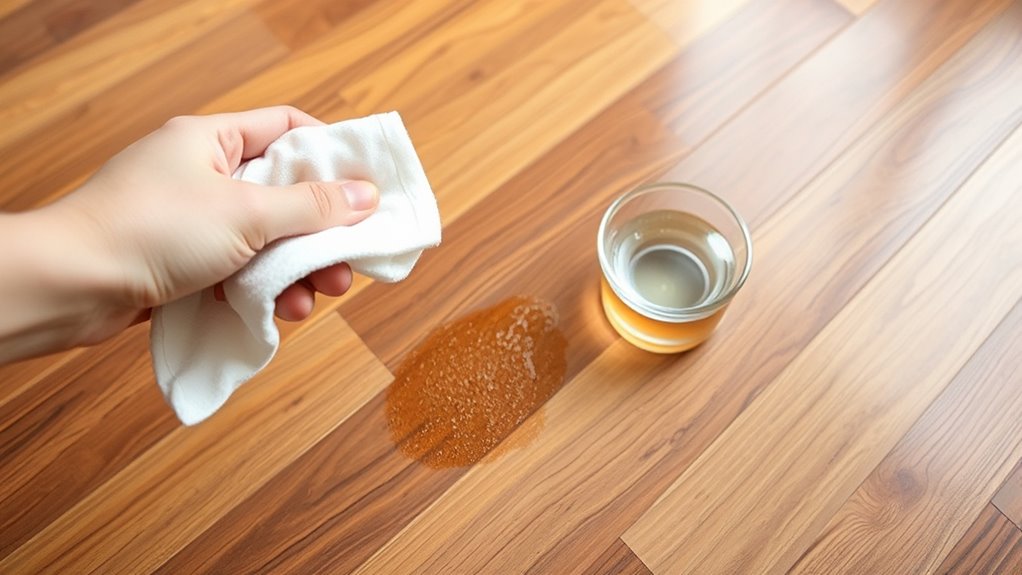 remove wax from hardwood