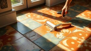 repairing damaged linoleum flooring