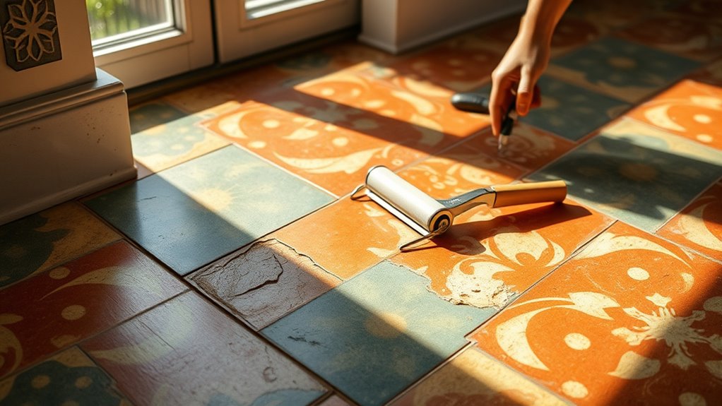 repairing damaged linoleum flooring