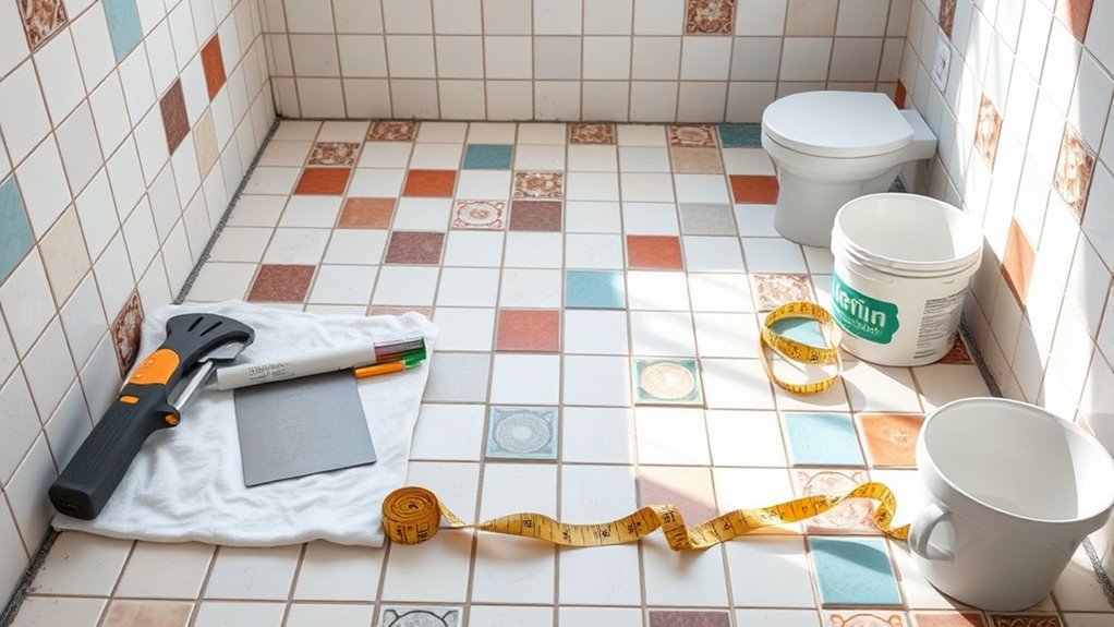 retiling a bathroom floor