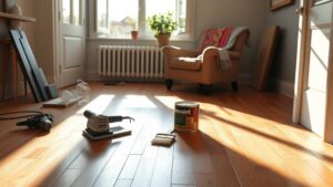 staying during floor refinishing