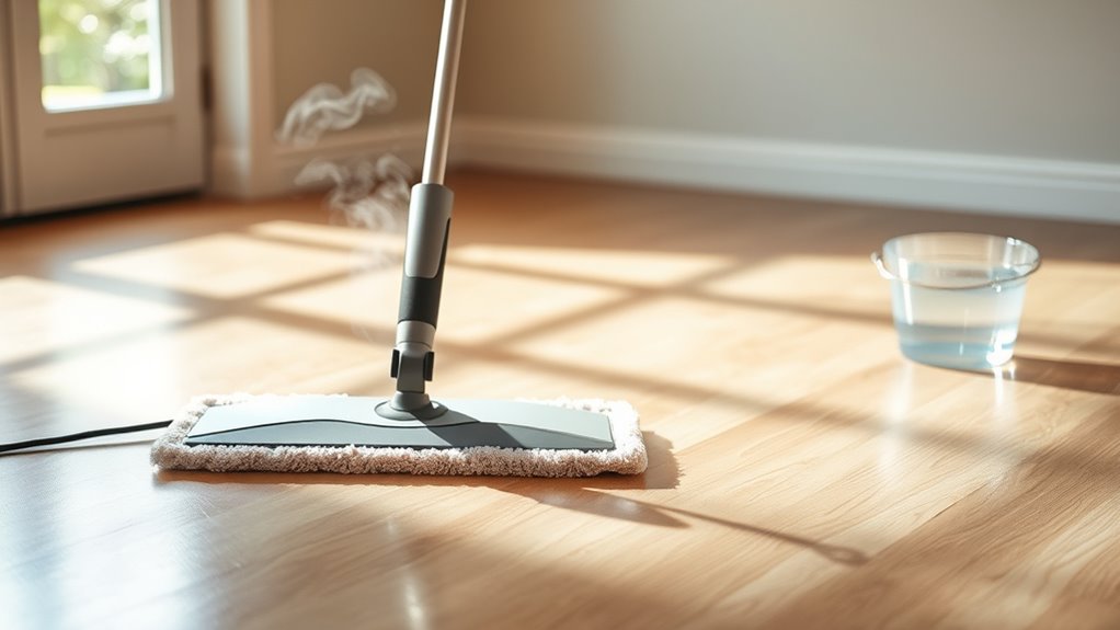 steam mop vinyl floor safety